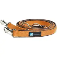 AnnyX verstelbare Hondenriem - FUN - Kaneel/Bruin - Lengte 3 meter - 2,5cm breed - politielijn - Trainingslijn - Voor middelgrote tot grote (sterke) honden