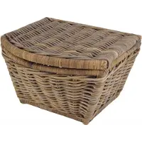 Migo Styling Fietsmand - met deksel - Rotan - Riet - Grey
