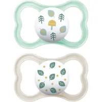 Mam Fopspenen air 6+ bio-circulair siliconen pakket Dubbel Groen/Grijs – MAM