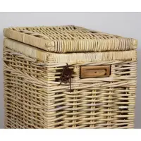 Migo Styling Wasmand - Rechthoek - 50x35xH65 - Met binnenzak - Riet - Rotan - Naturel