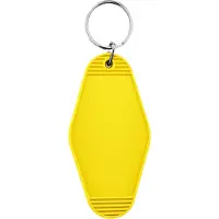 Combicraft Blanco Hunter hotel sleutelhanger 45x88mm geel - 10 stuks