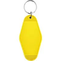 Combicraft Blanco Hunter hotel sleutelhanger 45x88mm geel - 5 stuks