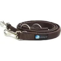 AnnyX verstelbare Hondenriem - FUN - Bruin - Lengte 3 meter - 2,5cm breed - politielijn - Trainingslijn - Voor middelgrote tot grote (sterke) honden