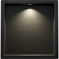 Wiesbaden Inbouwnis Demis 30x30x7cm Met Led Mat Zwart