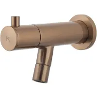 Wiesbaden Amador fonteinkraan met muurbevestiging Kiwa 1/2'' geborsteld brons koper