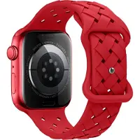 Hoco Flexible WA 16 Watch Bandje - Geschikt voor Apple Watch 1 / 2 / 3 / 4 / 5 / 6 / 7 / 8 / 9 / SE / Ultra - 42MM / 44MM / 45MM / 49MM - Rood