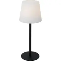 QAZQA Tafellamp zwart oplaadbaar incl. LED en dimmer IP54 - Jude