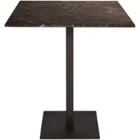 Ptmd Plaza Bistrotable Square Brown Marble Taupe Base (Bruin, 70x77x70cm)