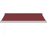 vidaXL Luifel handmatig uittrekbaar 300x250 cm bordeauxrood
