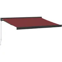 vidaXL Luifel handmatig uittrekbaar 300x250 cm bordeauxrood