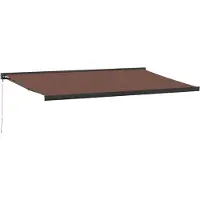 vidaXL Luifel handmatig uittrekbaar 500x300 cm bruin