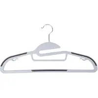 Hoppa! Kleerhangers - Kledinghangers 50 stuks. anti-slip. premium kwaliteit. duurzaam en dun. 0.5 cm dik. 41.5 cm breed. grijs