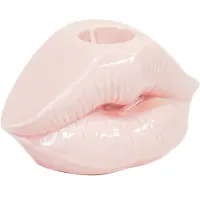 House Vitamin Candle holder lip ceramic light pink 10,5x6,5x5,5cm