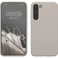 Kwmobile telefoonhoesje geschikt voor Samsung Galaxy S23 Plus - Hoesje met siliconen coating - Smartphone case in mat beige