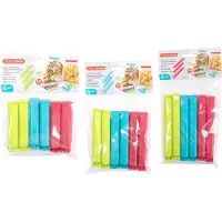 PlasticForte Afsluitclips / vershoudclips mix - 18x - voedsel zakjes afsluiten - Vershoud klemmen - 6/8/10 cm mix