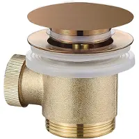 Wiesbaden Caral clickwaste afvoerplug vrijstaand bad 1 1/2" geborsteld brons koper