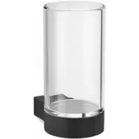 DECOR WALTHER Tandenborstelhouder Club WMG Wandmodel Kristal Mat Zwart Transparant