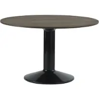 Muuto Midst Eettafel Ø160 Cm Donker Geoliede Hout / Zwart - Eettafels & bartafels Eiken Black - MITAB120R0501