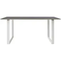 Muuto 70/70 Tafel 85x170 Cm Zwart / Grijs - Eettafels & bartafels Linoleum Black - 70TAB170A0102