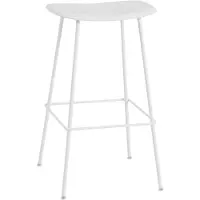 Muuto Fiber Tube Barkruk 75 Cm Natuurwit / Wit - Barkrukken Offwhite - FIBARTUN04041