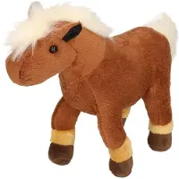 Merkloos Pluche bruine veulen paarden knuffel 26 cm speelgoed - Knuffel boederijdieren