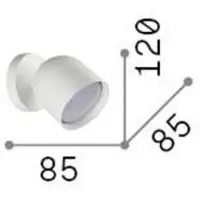 Ideal Lux Wandlamp Dodo, messing / goud, Woon-/ Eetkamer, metaal, Modern, wandlamp