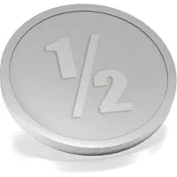 Combicraft Plastic 1/2 Consumptiemunten Zilver - Ø29mm - 250 stuks