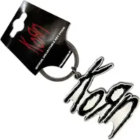 Rock Off Korn - Logo Sleutelhanger - Zilverkleurig/Zwart