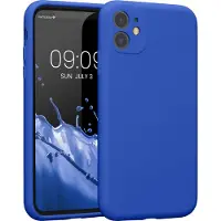 Kwmobile telefoonhoesje geschikt voor Apple iPhone 11 - TPU backcover met siliconen coating - Smartphone case in Baltisch blauw