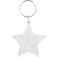 Combicraft Plexiglas sleutelhanger blanco ster 50x41mm - 50 stuks