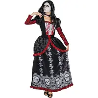 Vegaoo - Lange kostuumjurk Dia de los muertos dames