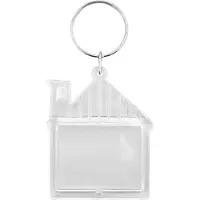 Combicraft Plexiglas sleutelhanger blanco huis 43x53mm - 25 stuks