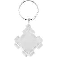 Combicraft Plexiglas sleutelhanger blanco puzzelblokje 30x30mm - 10 stuks