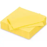 Papstar 100 x Papieren tafel servetten 33cm 1 Laag Ecolabel Geel Milieuvriendelijk biologisch gerecyclede bbq | picknick | feest |