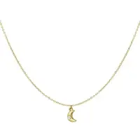 Yehwang Ketting met halve maan en diamant - Goud - Perfect cadeau voor de feestdagen!