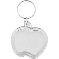 Combicraft Plexiglas sleutelhanger blanco appel 40x45mm - 10 stuks
