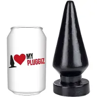 Pluggiz - Peak - Buttplug - 14 x 6 cm - PVC - Zwart