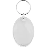 Combicraft Plexiglas sleutelhanger blanco ovaal groot 33x53mm - 10 stuks