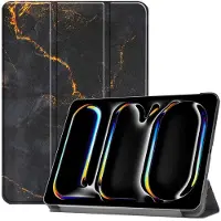 IMoshion Design Trifold Bookcase voor de Apple iPad Pro 11 (2025) M5 / (2024) M4 - Black Marble