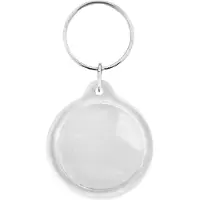 Combicraft Plexiglas sleutelhanger blanco rond Ø40mm - 50 stuks