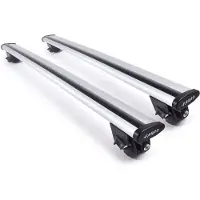 Farad Dakdragers geschikt voor Ford Ranger DC 2012 t/m 2022 open dakrailing - Aluminium - Hoog laadvermogen 100kg - Wingbar Zilver - Merk