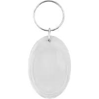 Combicraft Plexiglas sleutelhanger blanco ovaal klein 33x49mm - 10 stuks