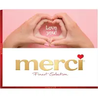 Merci chocoladerepen met opschrift "love you" - Finest Selection - 250g