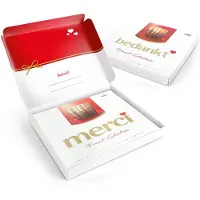 Merci Finest Selection met tekst "Bedankt" - 250 gram - chocolade met Tekst - Uniek bedankje