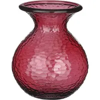 Mica Decorations Vaas Verdal - 20x20x24 cm - Gerecycled Glas - Bordeaux