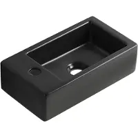 Wiesbaden Rhea M fontein links 40 x 22 x 11 cm keramiek mat zwart