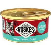Voskes 24x Kattenvoer Nat Gelei Sardine 85 gr