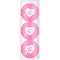 Legend Golfpresentjes-3 roze I Love You Golfballen -Golfcadeau-Golfgadget- roze Golfballen-Golfer-Golfaccessoires-Golfbal