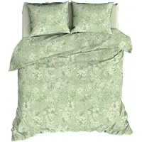 Romanette Dekbedovertrek Victorine Groen Katoen-240 x 200 / 220 cm | Lits-Jumeaux