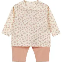 Dirkje pyjama met all over print roze Meisjes Stretchkatoen Ronde hals - maat 74/80